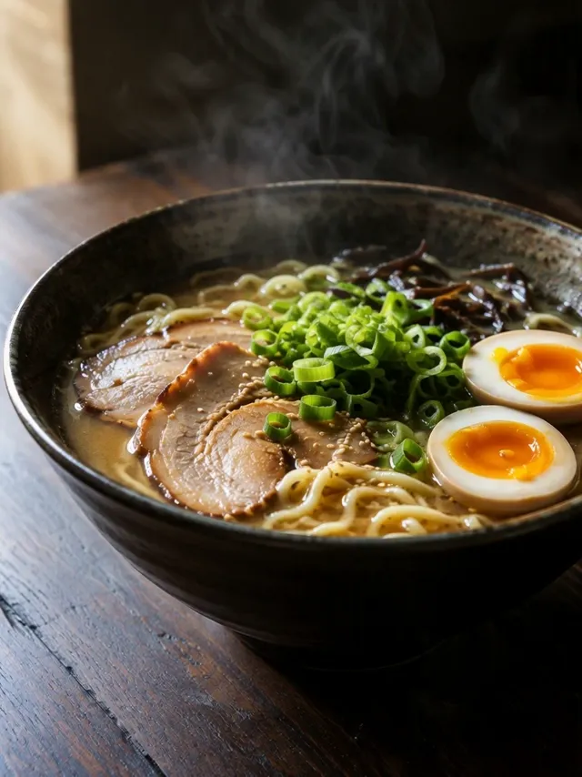 Steam rising from a bowl of ramen as chopsticks lift noodles, made with Seedance 2.0 Mini